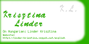 krisztina linder business card